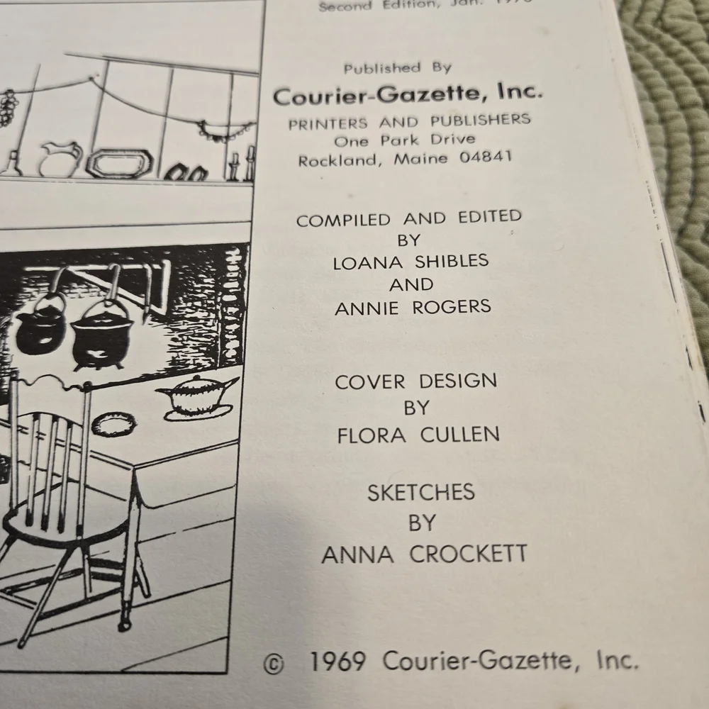 Vintage Maine’s Jubilee Cookbook 1970 Spiral Bound Sesquicentennial Year Recipes